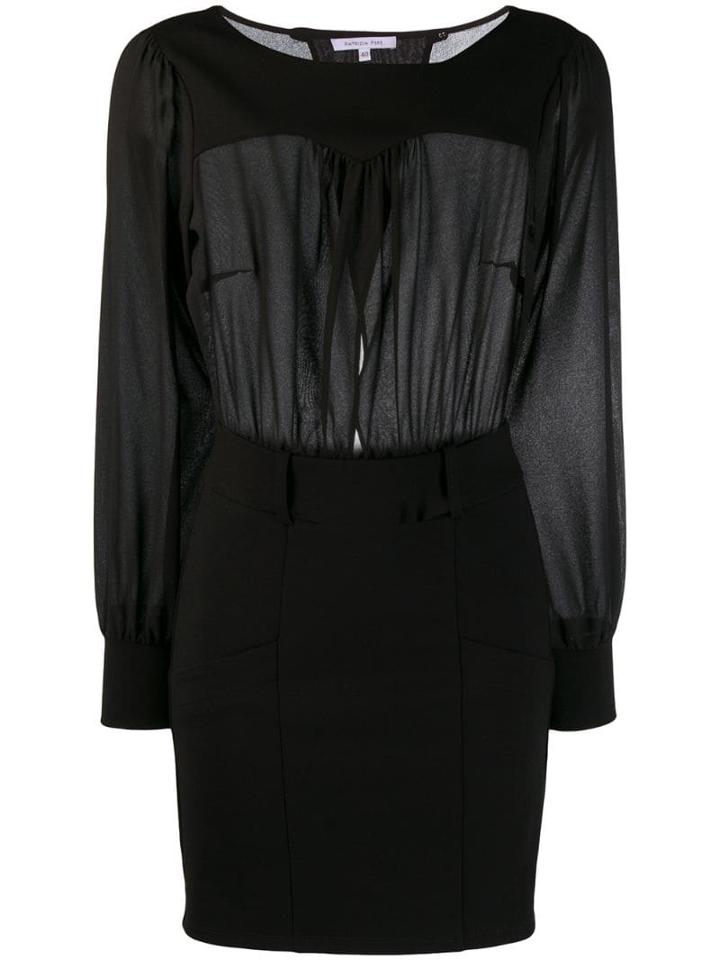 Patrizia Pepe Panelled Skirt Dress - Black