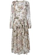 Zimmermann Floral Layered Gown, Women's, Size: 2, White, Silk