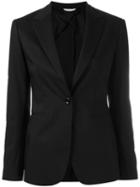 Tonello - Single Button Blazer - Women - Cotton/polyester/spandex/elastane/cupro - 44, Black, Cotton/polyester/spandex/elastane/cupro