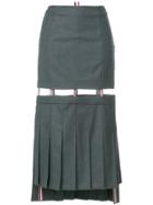 Thom Browne Detachable Low-slung Pleated Skirt In Solid Wool Twill -