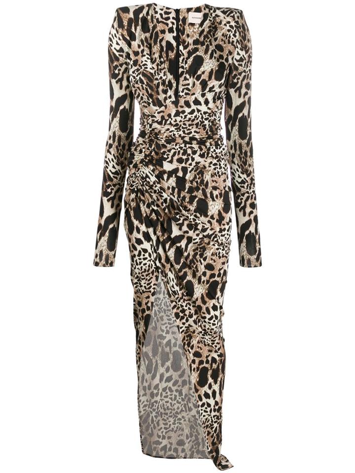 Alexandre Vauthier Animal-print Dress - Brown