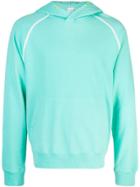Childs Contrast Piped Hoodie - Green