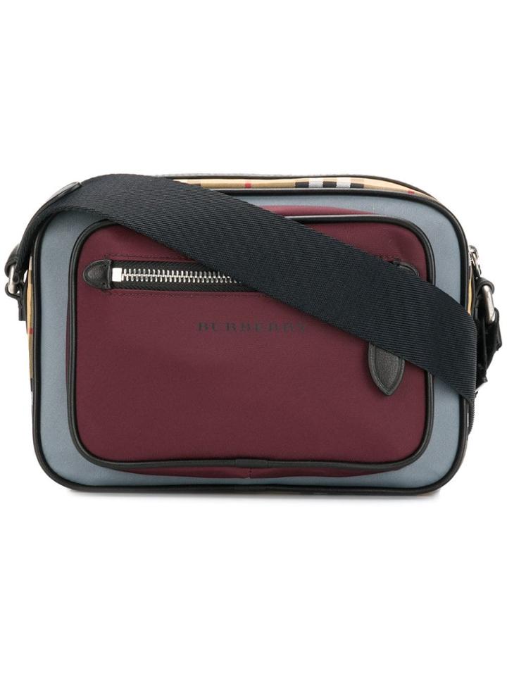 Burberry Paddy Colour-block Crossbody Bag - Red