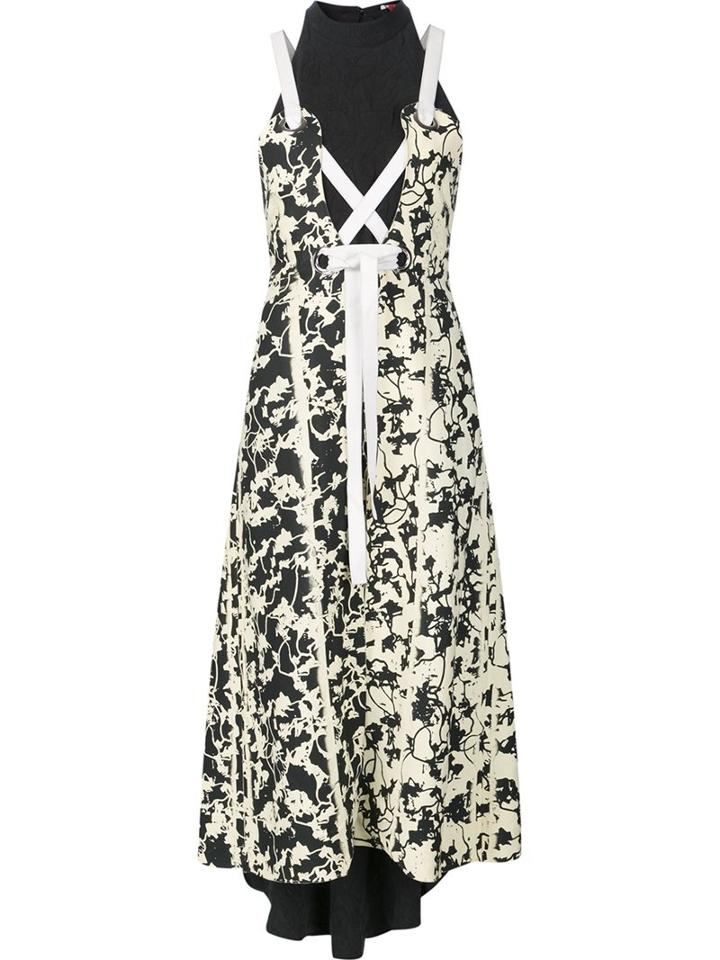 Proenza Schouler Vine Print Lace-up Dress