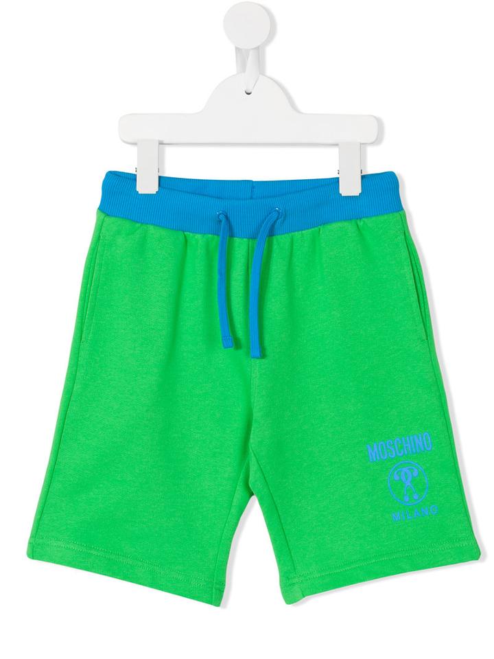 Moschino Kids Drawstring Shorts, Toddler Boy's, Size: 4 Yrs, Green