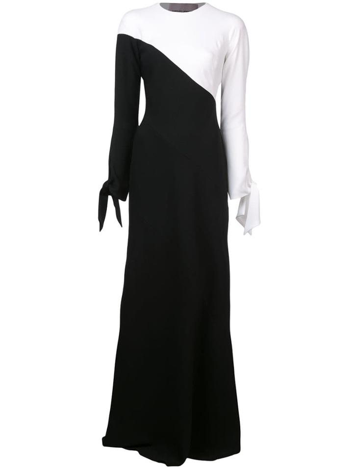 Carolina Herrera Longsleeved Two-tone Gown - Blue