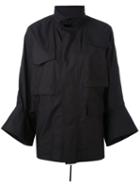 Marni - Flared Cuff Military Style Jacket - Women - Cotton - 42, Black, Cotton