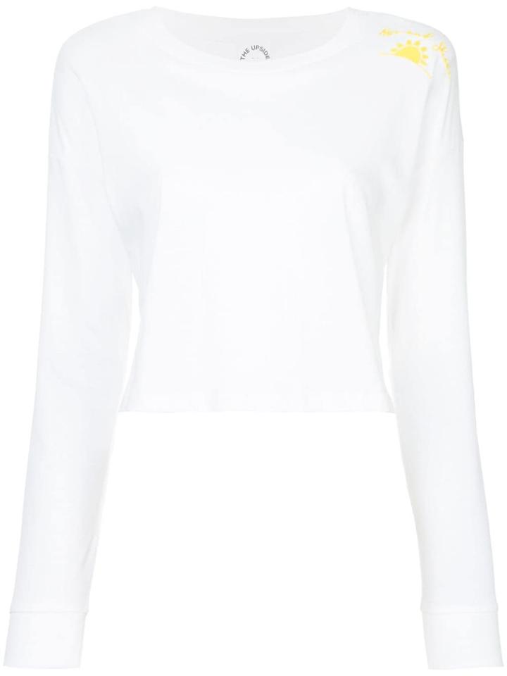 The Upside Cropped Longsleeved T-shirt - White