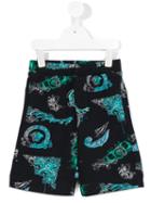 Young Versace Medusa Baroque Prints Shorts, Boy's, Size: 11 Yrs, Black