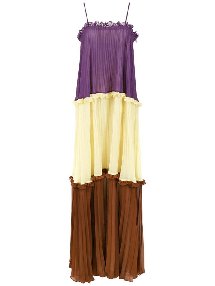Adriana Degreas Long Color Block Dress - Multicolour