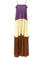 Adriana Degreas Long Color Block Dress - Multicolour