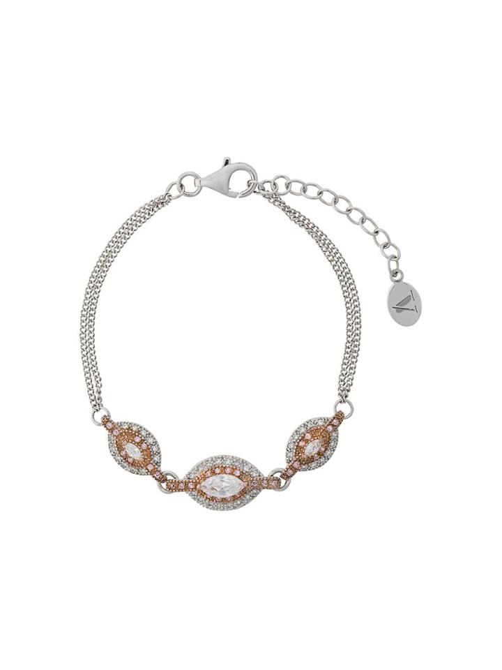 V Jewellery Rose Bracelet - Silver
