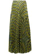 Joseph Pleated Check Skirt - Yellow