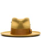 Nick Fouquet Yellow Oasis Zain Beaver Fur Fedora Hat