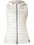Herno Zipped Hooded Gilet, Women's, Size: 46, Nude/neutrals, Polyamide/polyurethane/polyester