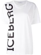 Iceberg Logo Print T-shirt, Women's, Size: 40, White, Cotton