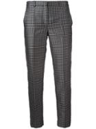 's Max Mara Checked Cropped Trousers, Women's, Size: 46, Blue, Polyester