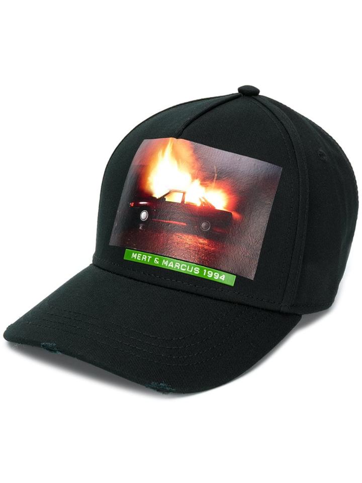 Dsquared2 Graphic Print Cap - Black