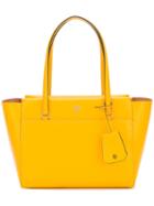 Tory Burch - Zipped Tote Bag - Women - Leather - One Size, Women's, Yellow/orange, Leather