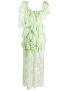 Preen By Thornton Bregazzi Long Lace Dress - Green