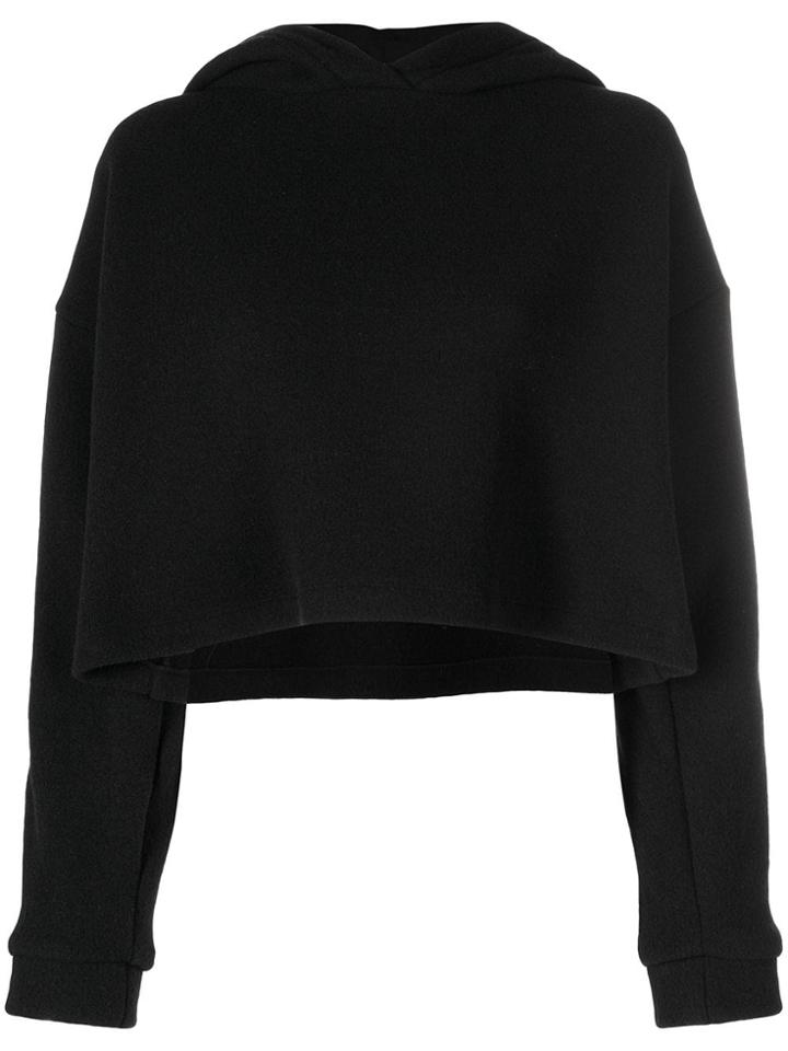 Christopher Kane Crystal Sleeve Knitted Hoodie - Black