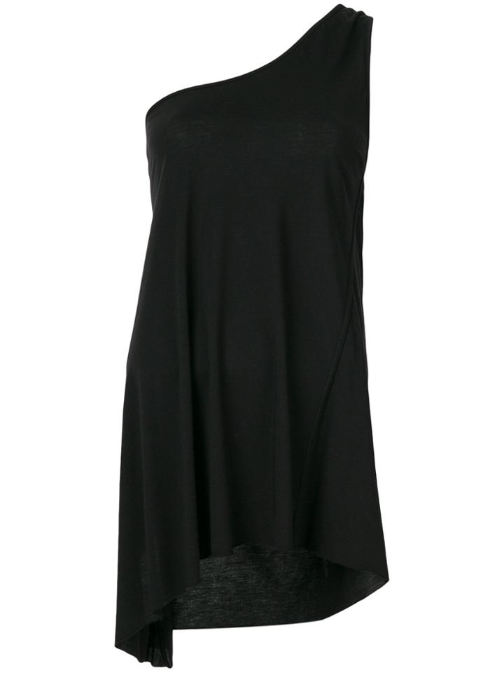 Rick Owens Lilies One Shoulder Tank Top - Black