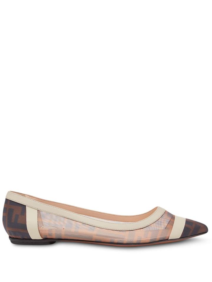 Fendi Colibri Monogram Ballerinas - Brown