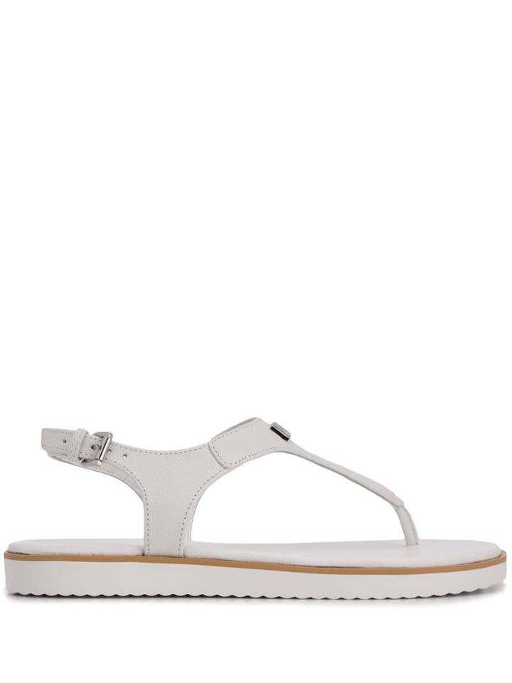 Michael Michael Kors T-bar Flat Sandals - White