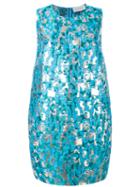 Gianluca Capannolo Sleeveless Dress, Women's, Size: 46, Blue, Cotton/polyester/polyamide/acetate