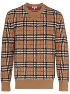 Burberry House Check Crewneck Sweater - Neutrals
