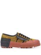Marco De Vincenzo X Superga Glitter-embellished Sneakers - Gold