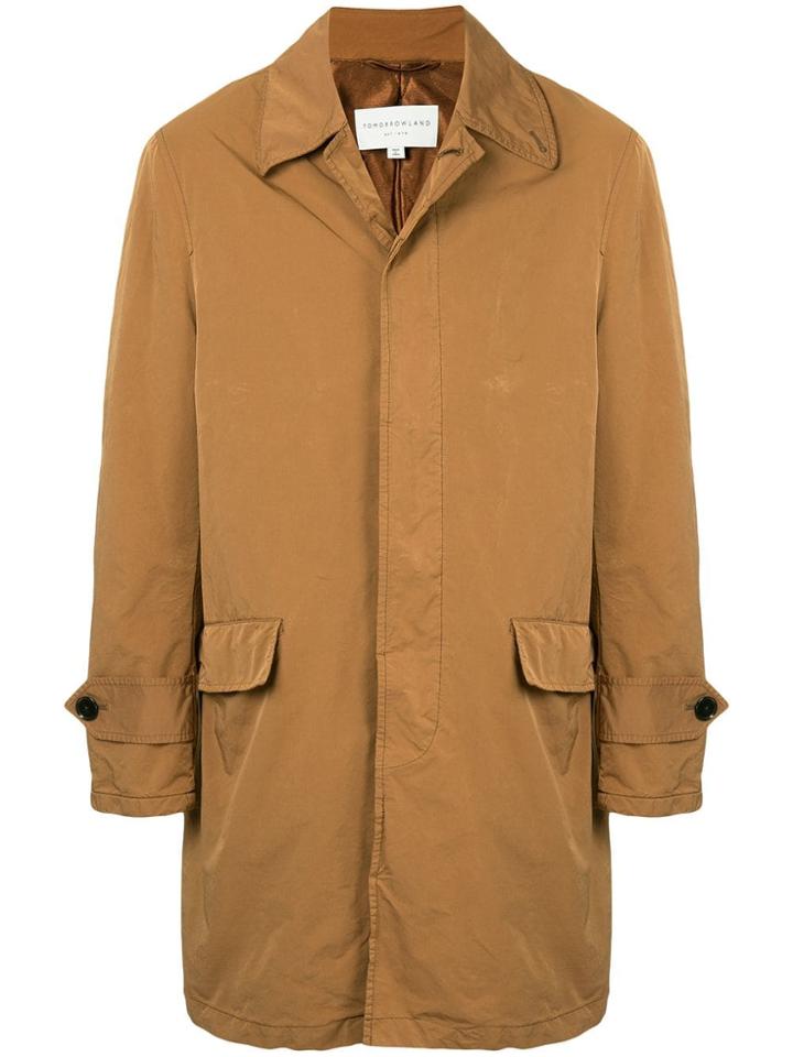 Tomorrowland Buttoned Midi Coat - Brown