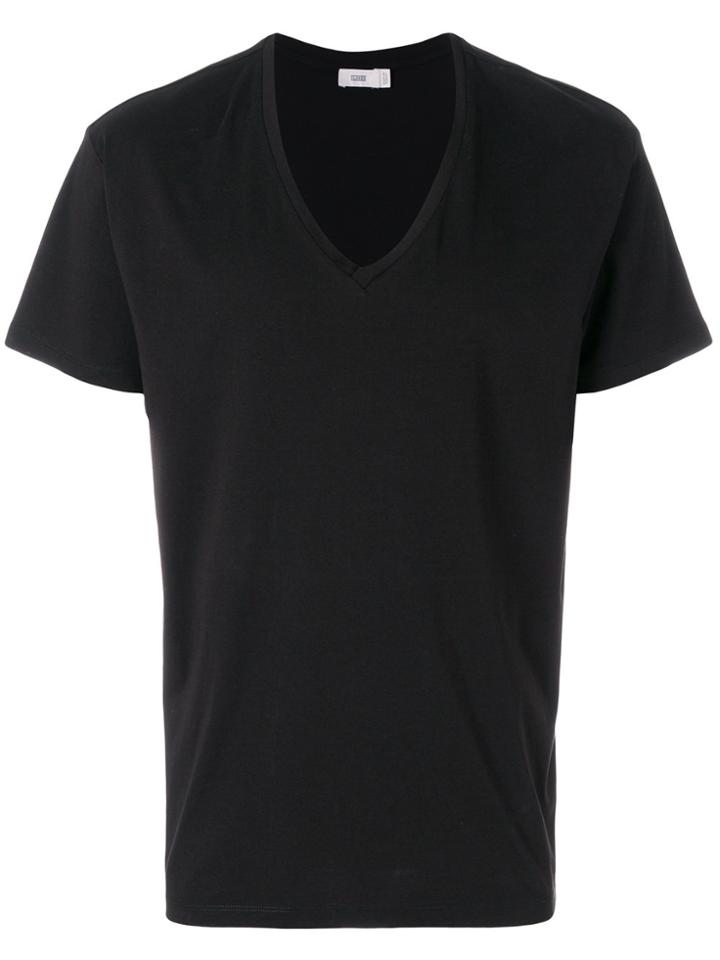 Closed V-neck T-shirt - Black