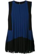 Ps By Paul Smith Pleated Tank - Blue