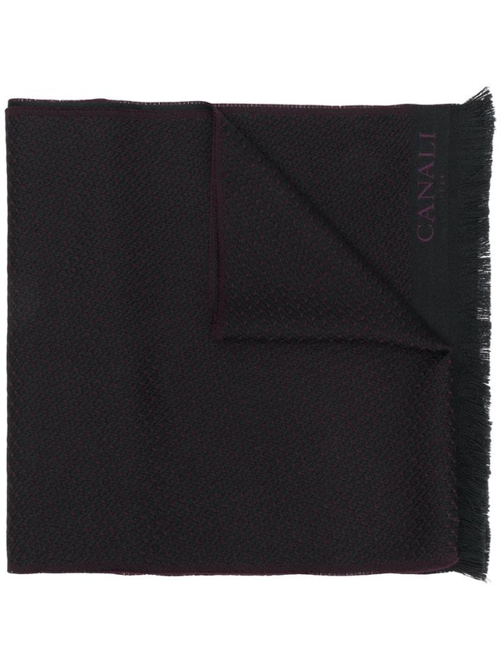Canali Dotted Scarf - Red