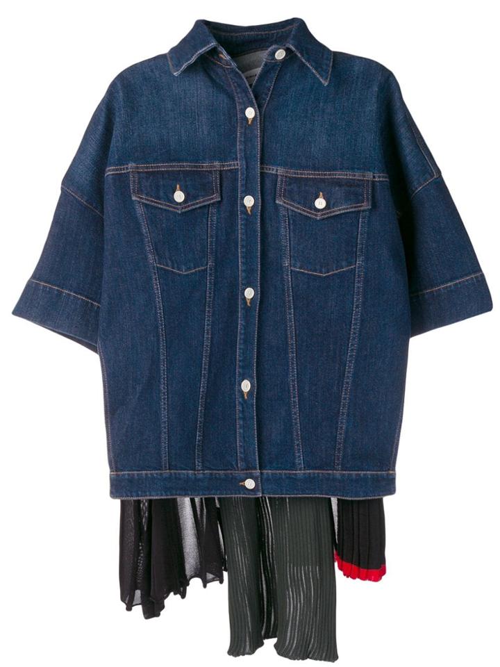 Sonia Rykiel Macramé Inserts Denim Jacket - Blue