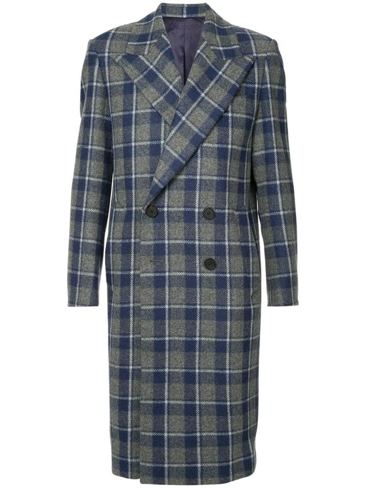 Wooyoungmi Checked Long Coat - Multicolour