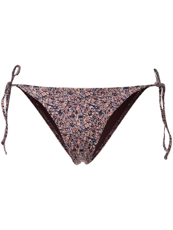Matteau Floral String Bikini Botttoms - Multicolour