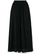 Vince Tossed Ditsy Floral Pleated Skirt - Black