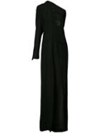 Ann Demeulemeester One Shoulder Dress, Women's, Size: 38, Black, Wool/cotton
