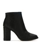 Osklen Leather Textured Ankle Boots - Black