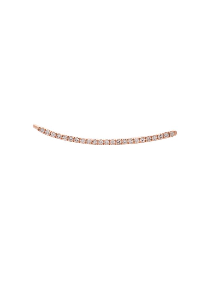Ef Collection Curved Bar Ear Cuff - Metallic