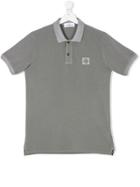 Stone Island Junior Teen Branded Polo Shirt - Grey