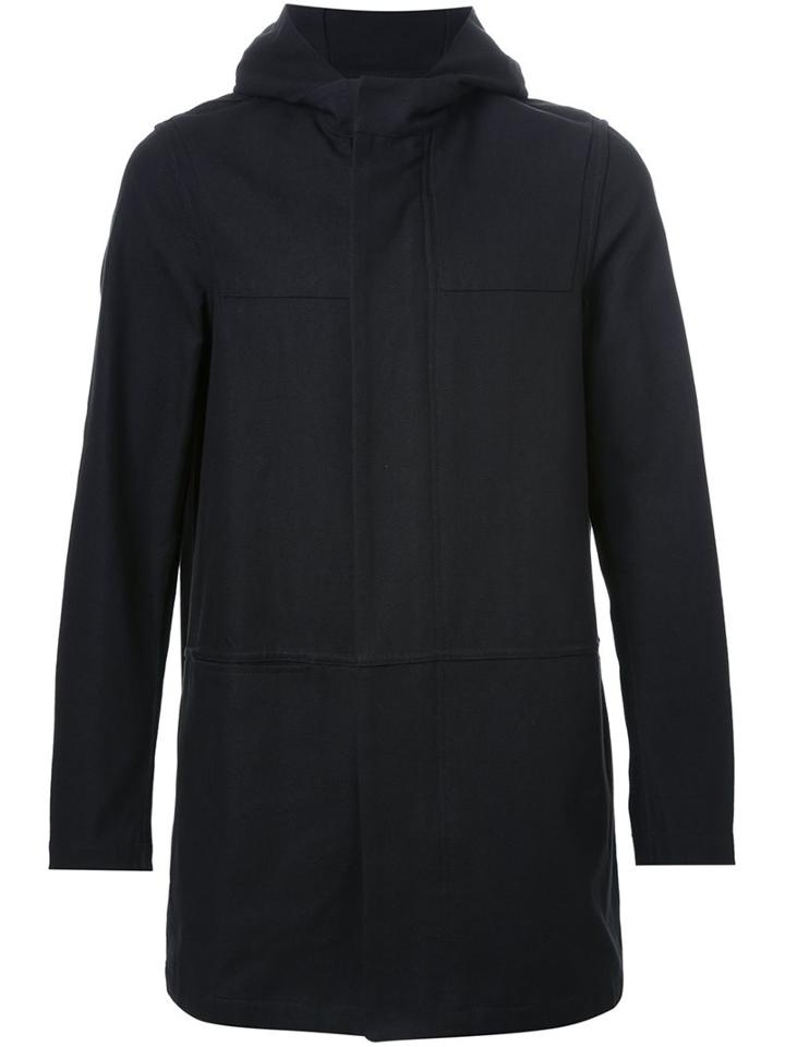 Bassike Hooded Parka, Men's, Size: Small, Black, Organic Cotton