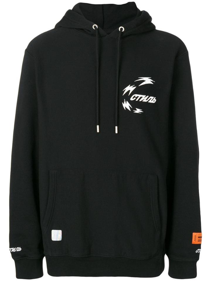 Heron Preston Printed Hoodie - Black