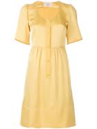 Sonia Rykiel Shortsleeved Button Dress - Yellow & Orange