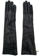 Moschino Long Zipped Gloves - Black