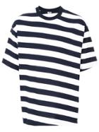 H Beauty & Youth Oversized Striped T-shirt - White