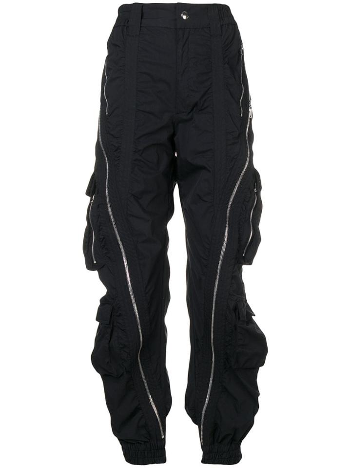 Mugler Diagonal Zip Trousers - Black