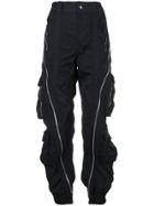 Mugler Diagonal Zip Trousers - Black